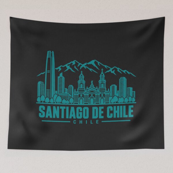 Item preview, Santiago de Chile Line Art Skyline Poster designed and sold by CMYKStudio.
