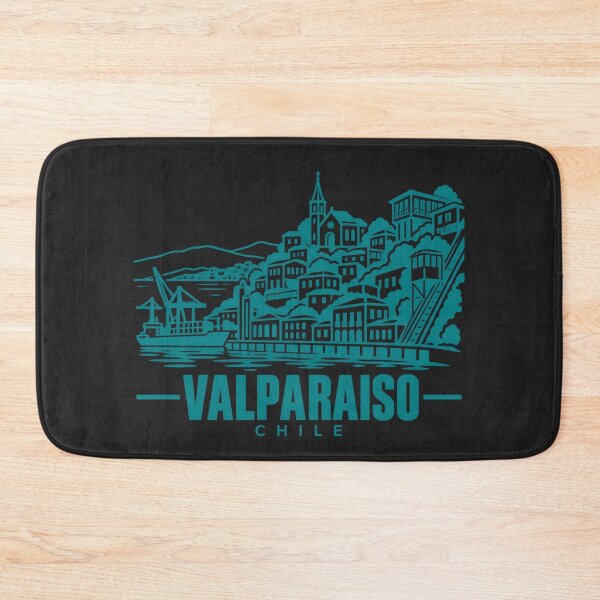 Item preview, Valparaiso Chile Line Art Coastline Poster designed and sold by CMYKStudio.