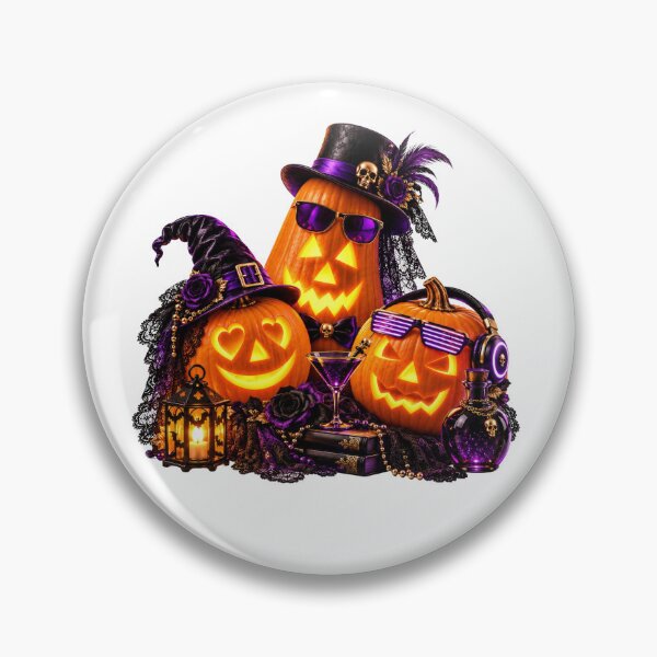 Item preview, Elegant Gothic Halloween Pumpkins with Purple Accessories, Candlelight and Magical Party Elements designed and sold by DansCreations42.