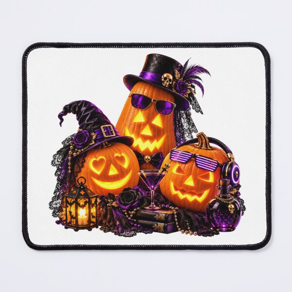 Item preview, Elegant Gothic Halloween Pumpkins with Purple Accessories, Candlelight and Magical Party Elements designed and sold by DansCreations42.