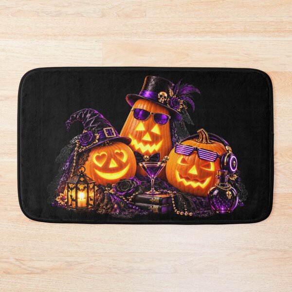 Item preview, Elegant Gothic Halloween Pumpkins with Purple Accessories, Candlelight and Magical Party Elements designed and sold by DansCreations42.