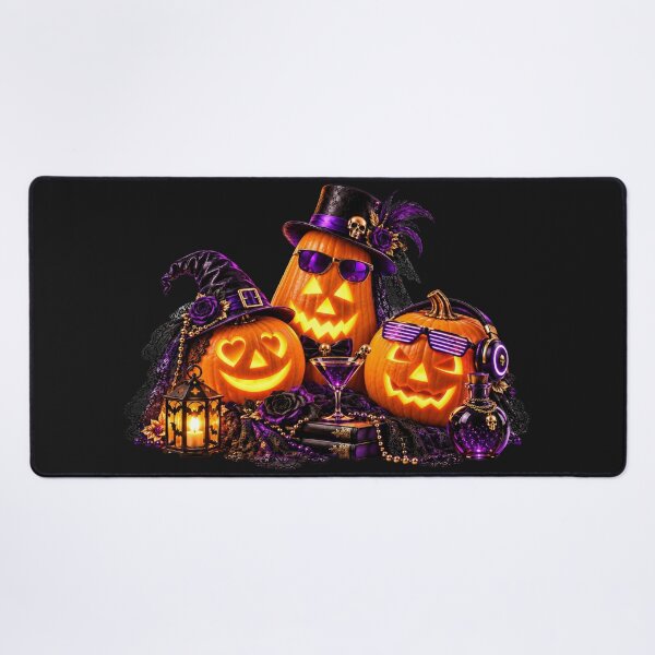 Item preview, Elegant Gothic Halloween Pumpkins with Purple Accessories, Candlelight and Magical Party Elements designed and sold by DansCreations42.