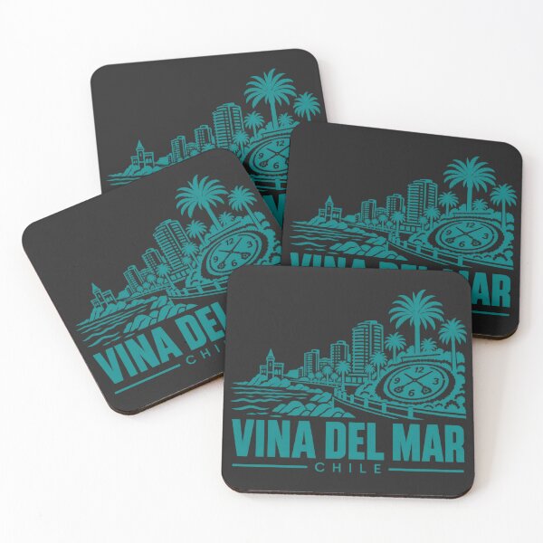Item preview, Vina del Mar Chile Line Art Coastline Poster designed and sold by CMYKStudio.