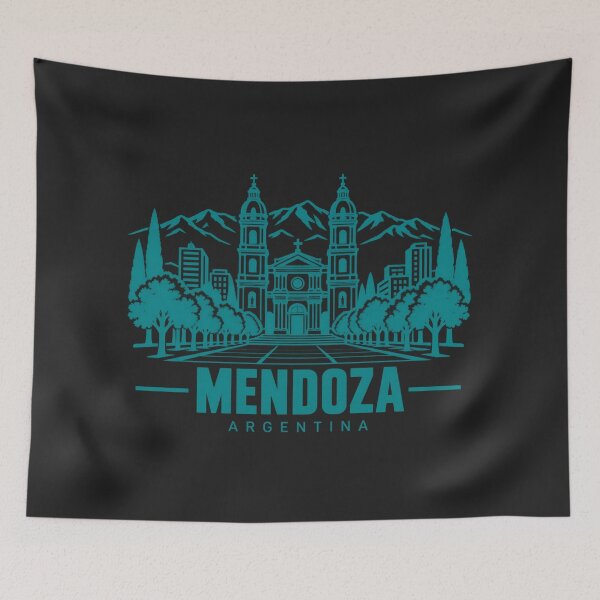 Item preview, Mendoza Argentina Line Art Travel Poster designed and sold by CMYKStudio.