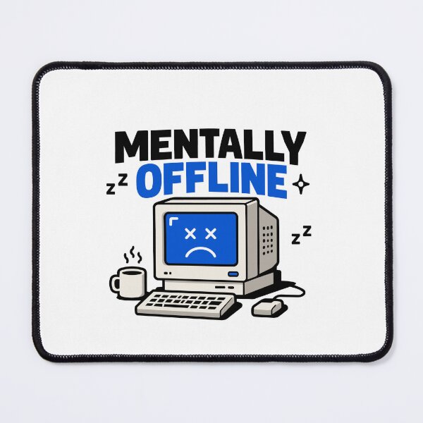 Item preview, Mentally Offline Retro Computer designed and sold by DarkThreads320.