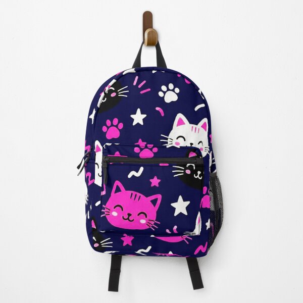 Item preview, Cute Pink Black & White Cats Pattern – Playful Kawaii Kitty Design designed and sold by IMuDesigner.