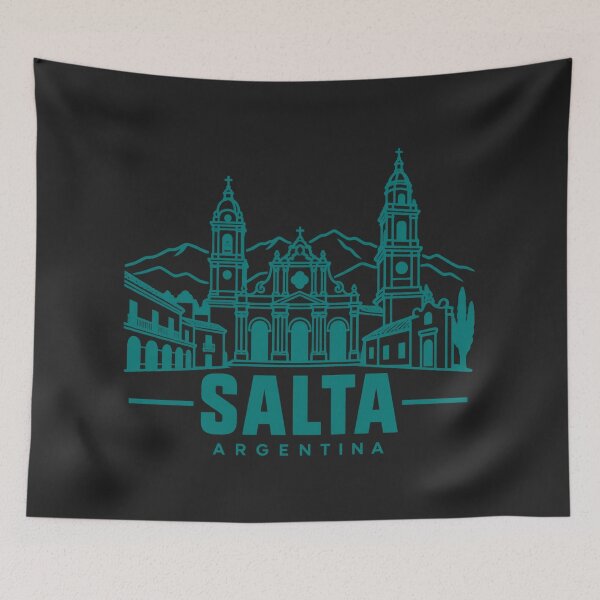 Item preview, Salta Argentina Line Art Landmark Poster designed and sold by CMYKStudio.
