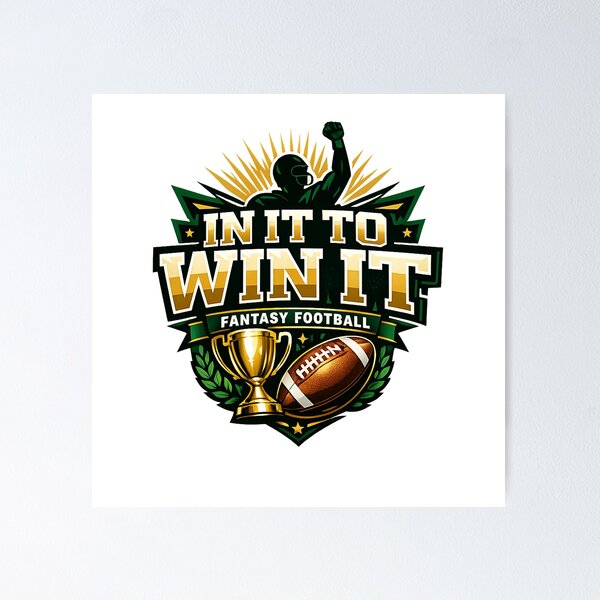 Item preview, Fantasy Football Gift - In It To Win It designed and sold by RedRubyBubble.