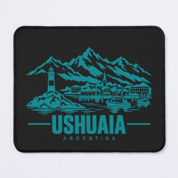 Item preview, Ushuaia Argentina Line Art Travel Poster designed and sold by CMYKStudio.