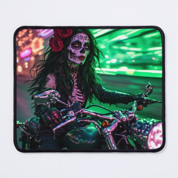 Item preview, Sugar Skull Biker Lady designed and sold by TheDarkWardrobe.