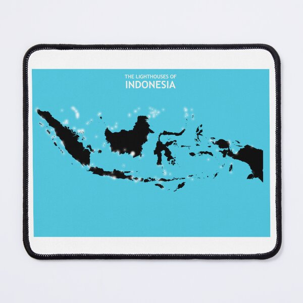 Item preview, Indonesia Lighthouse Map designed and sold by design2xstudio.