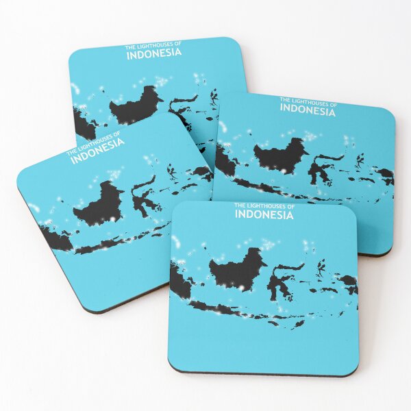 Item preview, Indonesia Lighthouse Map designed and sold by design2xstudio.