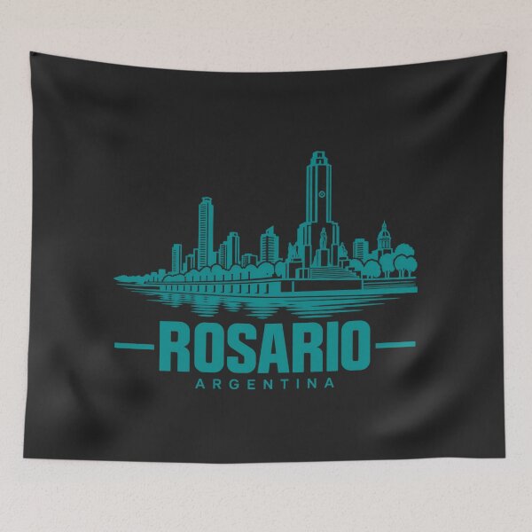 Item preview, Póster con el horizonte de Rosario, Argentina (arte lineal) designed and sold by CMYKStudio.