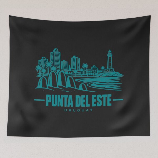 Item preview, Punta del Este Uruguay Line Art Coastline Poster designed and sold by CMYKStudio.