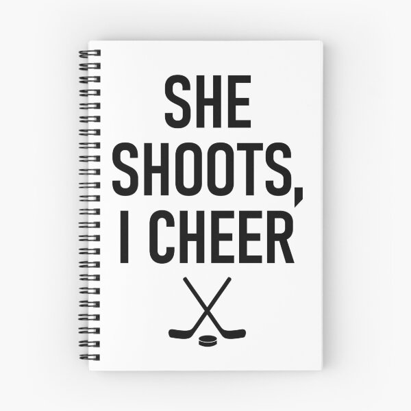 Item preview, Minimalist Ice Hockey She Shoots I Cheer Goalie Dad Mom Tees designed and sold by MoqunaDesign.