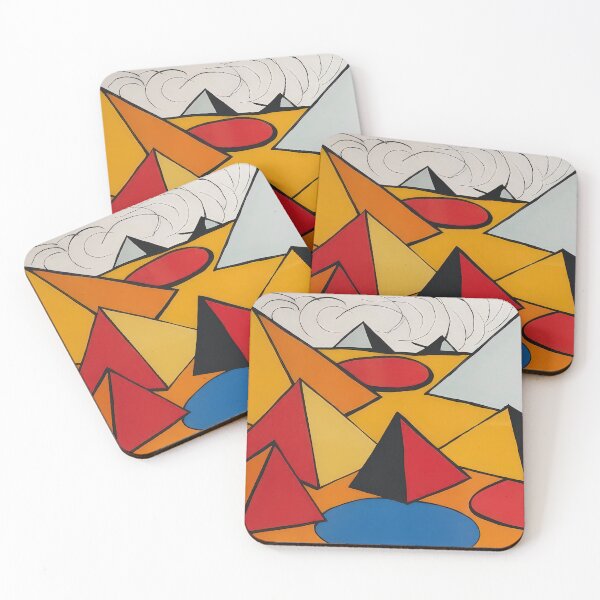 Item preview, Pryamids and clouds 1970 designed and sold by NeonCanvasDream.