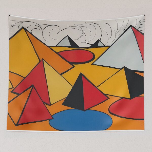Item preview, Pryamids and clouds 1970 designed and sold by NeonCanvasDream.