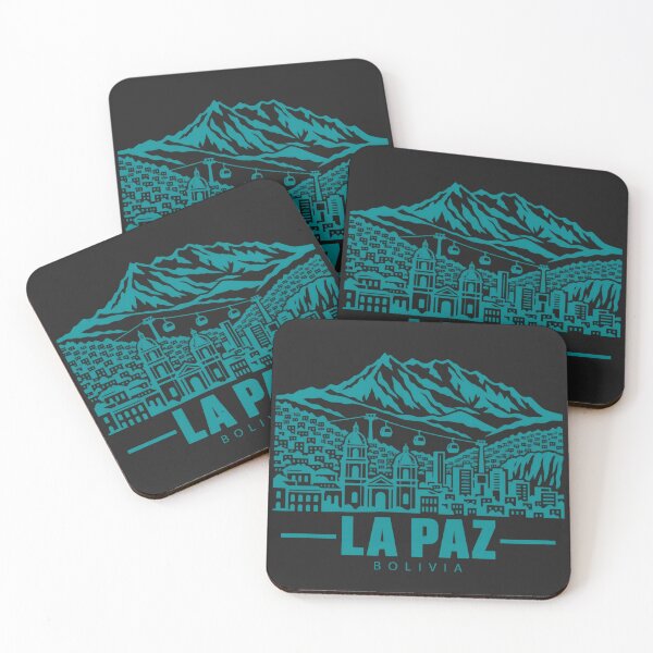 Item preview, La Paz Bolivia Line Art Skyline Poster designed and sold by CMYKStudio.