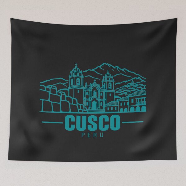 Item preview, Cusco Peru Line Art Landmark Poster designed and sold by CMYKStudio.