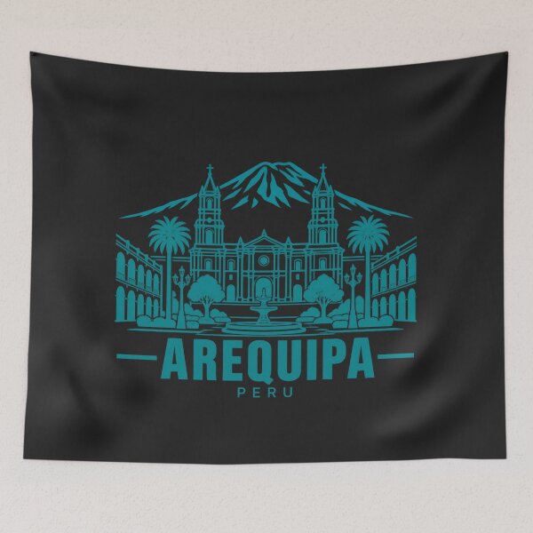 Item preview, Arequipa Peru Line Art Landmark Poster designed and sold by CMYKStudio.