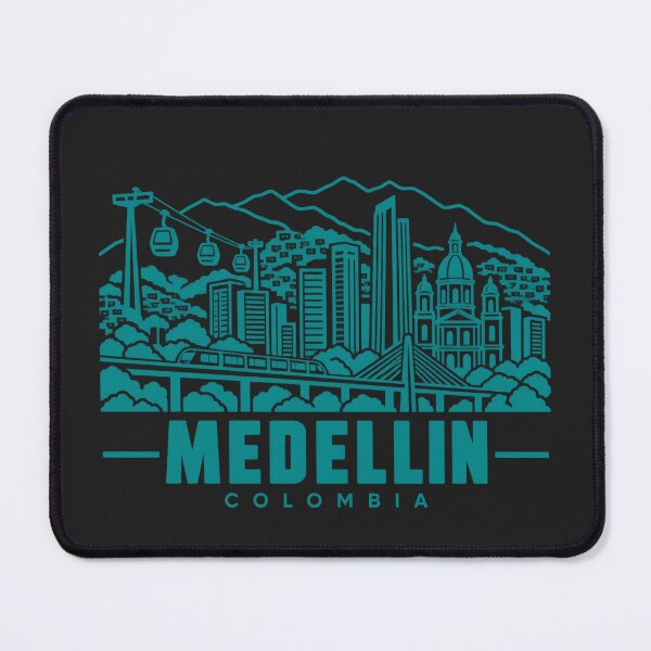 Item preview, Medellin Colombia Line Art Skyline Poster designed and sold by CMYKStudio.