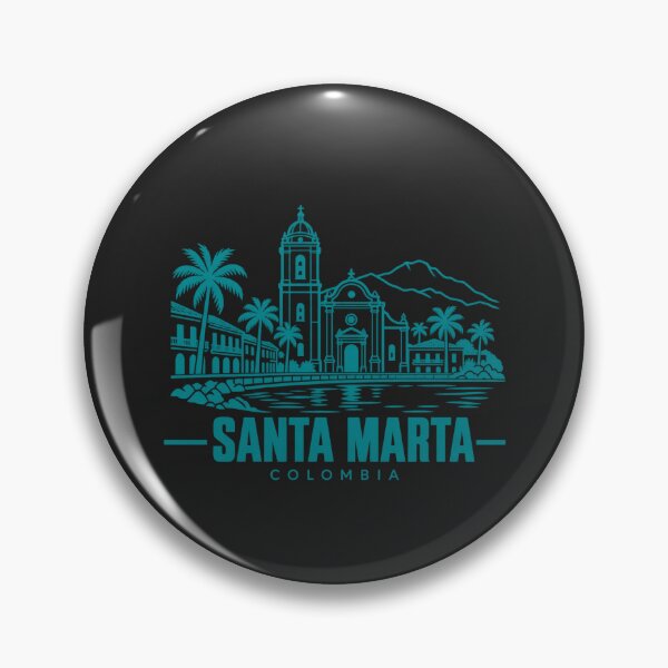 Item preview, Santa Marta Colombia Line Art Coastline Poster designed and sold by CMYKStudio.