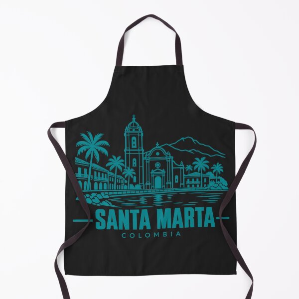 Item preview, Santa Marta Colombia Line Art Coastline Poster designed and sold by CMYKStudio.