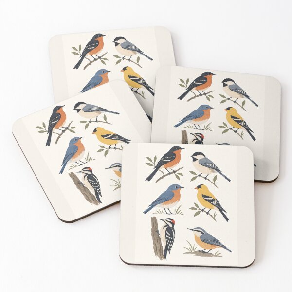 Item preview, Field Six – Modern Birdwatching Cotton Tote Bag designed and sold by astersgraphics.