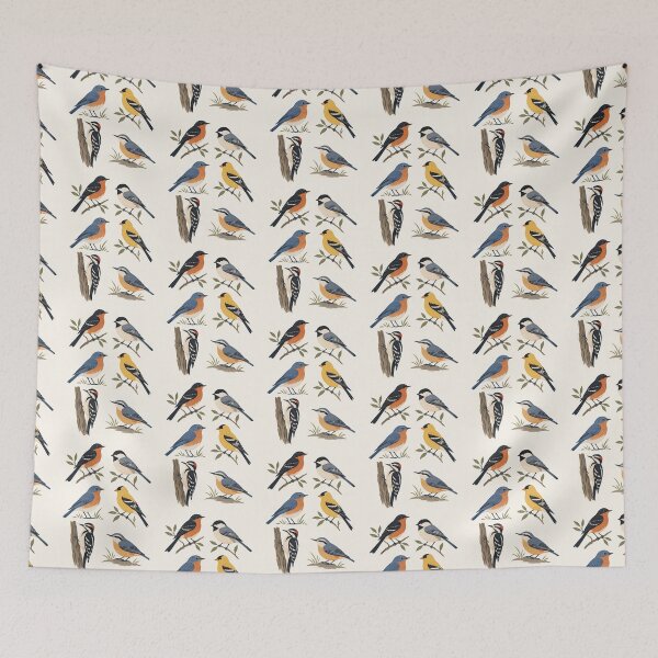Item preview, Field Six – Modern Birdwatching Cotton Tote Bag designed and sold by astersgraphics.