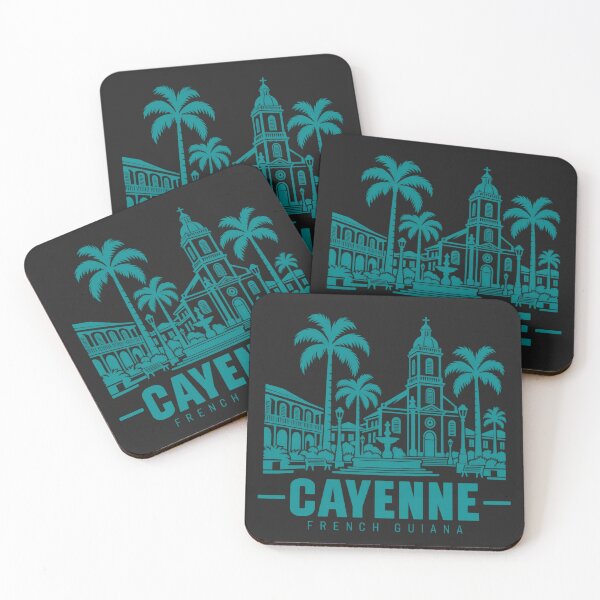 Item preview, Cayenne French Guiana Line Art Coastline Poster designed and sold by CMYKStudio.