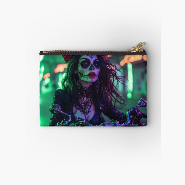Item preview, Sugar Skull Biker Lady designed and sold by TheDarkWardrobe.