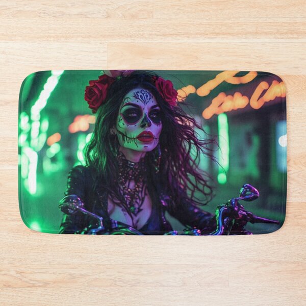 Item preview, Sugar Skull Biker Lady designed and sold by TheDarkWardrobe.