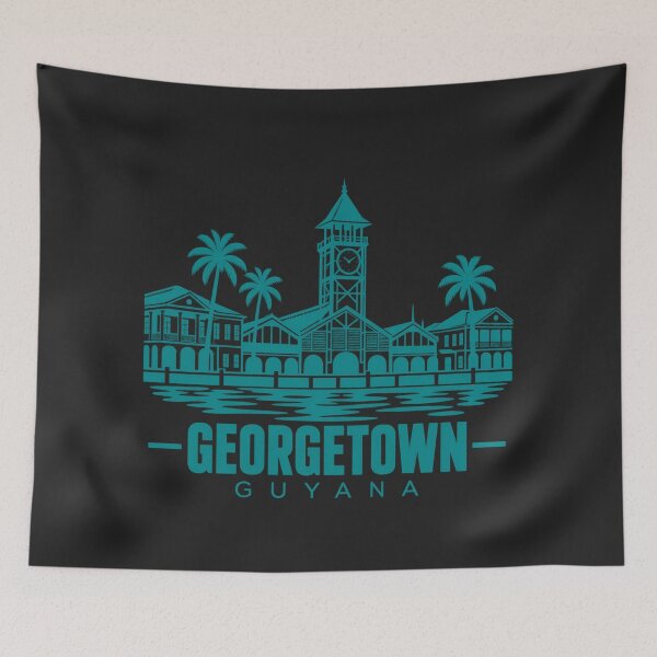Item preview, Georgetown Guyana Line Art Landmark Poster designed and sold by CMYKStudio.