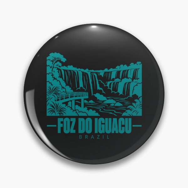 Item preview, Foz do Iguacu Brazil Line Art Landmark Poster designed and sold by CMYKStudio.