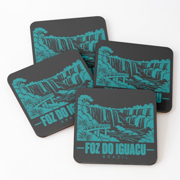 Item preview, Foz do Iguacu Brazil Line Art Landmark Poster designed and sold by CMYKStudio.