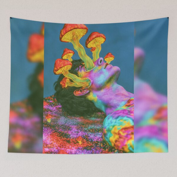 Item preview, Mushrooms Blooming From A Dreaming Face designed and sold by MongLongStudio.