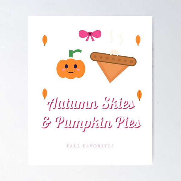 Item preview, Autumn Skies and Pumpkin Pies - Cute Fall Design designed and sold by JongoMongo.