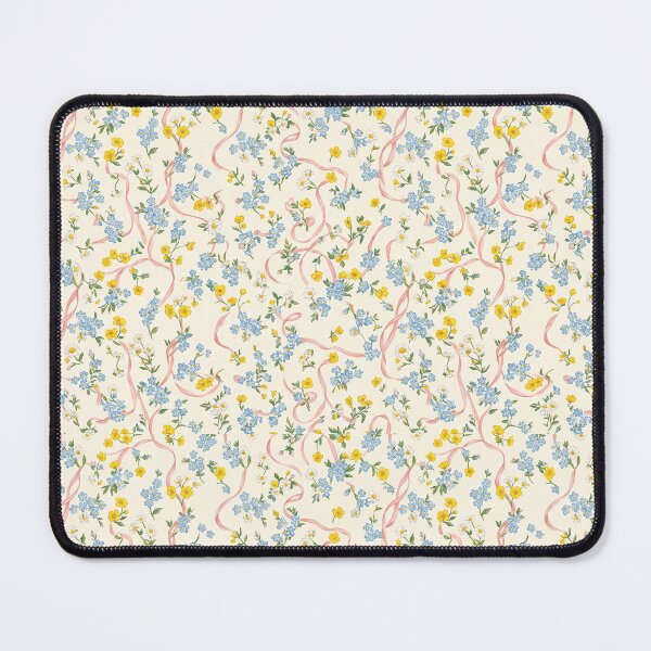 Item preview, Ditsy Wildflower Meadow Pink Ribbon Pattern designed and sold by tropicaltee.