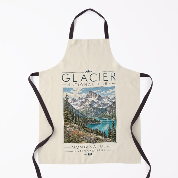 Item preview, Glacier National Park, Montana, USA [Vintage Illustration] designed and sold by elektronen.