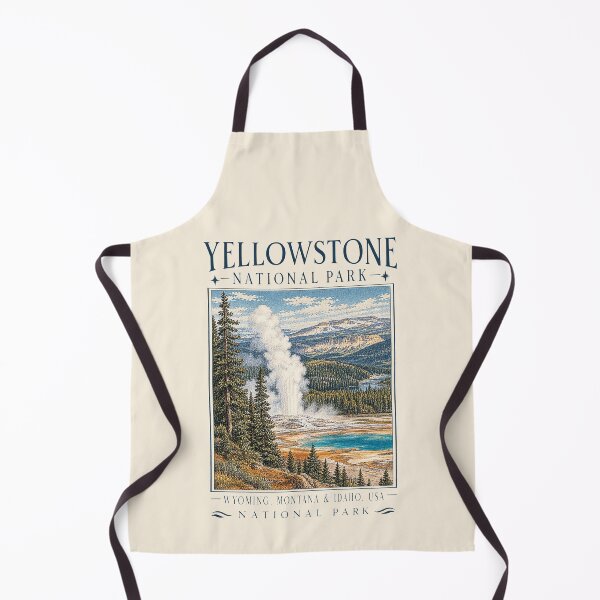 Item preview, Yellowstone National Park, Wyoming, USA [Vintage Illustration] designed and sold by elektronen.