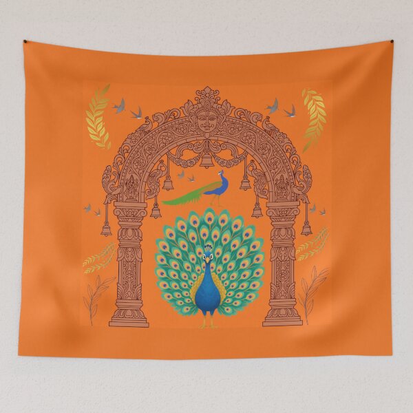 Item preview, Ornate Peacock Temple Art designed and sold by Azurart2.