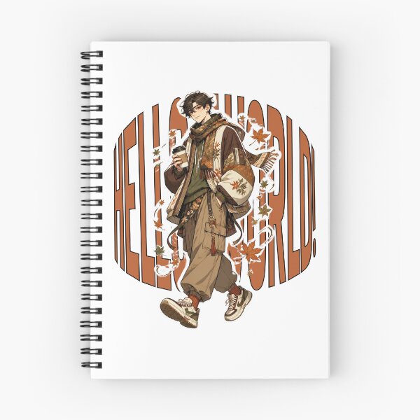 Item preview,  Anime Man Fall w/ Coffee rocking Hello World Japanese Streetwear designed and sold by Animepopstudio.