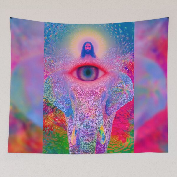 Item preview, The Halo Figure Above The Elephant's Third Eye designed and sold by MongLongStudio.