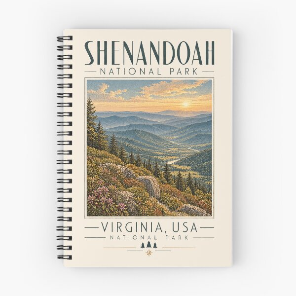 Aperçu de l'œuvre Parc national de Shenandoah, Virginie, États-Unis [Graphisme Streamline Moderne] créée et vendue par elektronen.