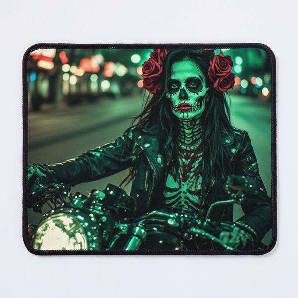 Item preview, Sugar Skull Biker Lady designed and sold by TheDarkWardrobe.