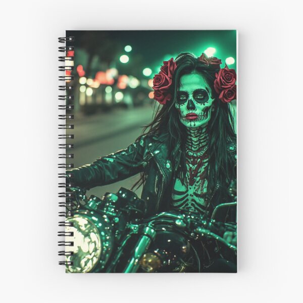 Item preview, Sugar Skull Biker Lady designed and sold by TheDarkWardrobe.