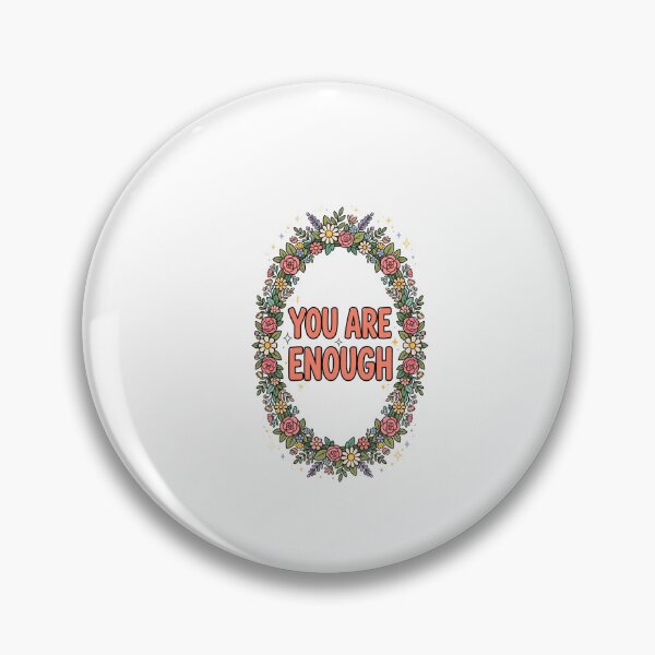 Item preview, You Are Enough Floral Frame T-Shirt designed and sold by Worn and Witty.