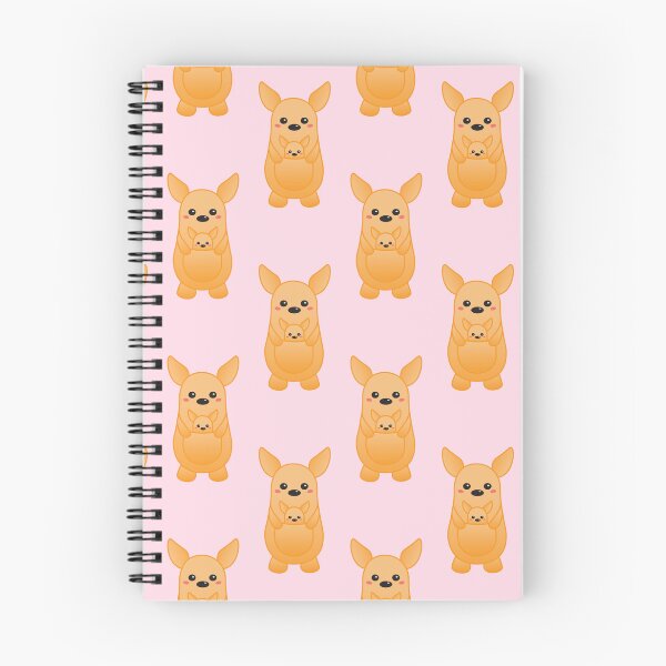 Item preview, Pattern of Cute Pastel Mama & Baby kangaroo - Kawaii Chibi illustration designed and sold by Agamaji.