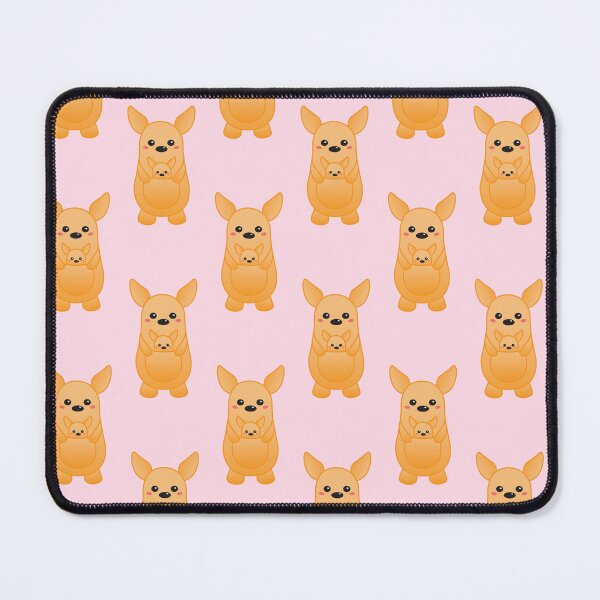 Item preview, Pattern of Cute Pastel Mama & Baby kangaroo - Kawaii Chibi illustration designed and sold by Agamaji.