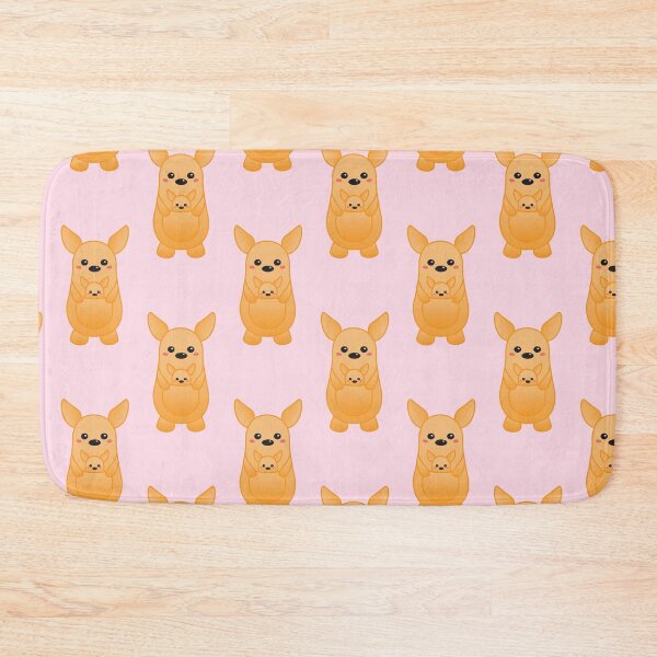 Item preview, Pattern of Cute Pastel Mama & Baby kangaroo - Kawaii Chibi illustration designed and sold by Agamaji.